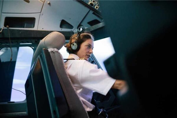 Simuladores de vuelo y conducción: formación y práctica para pilotos, conductores y operadores de maquinaria pesada.