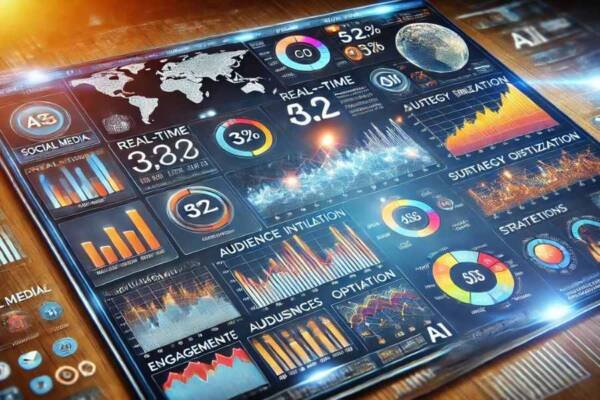 Dashboard de análisis de redes sociales impulsado por IA.