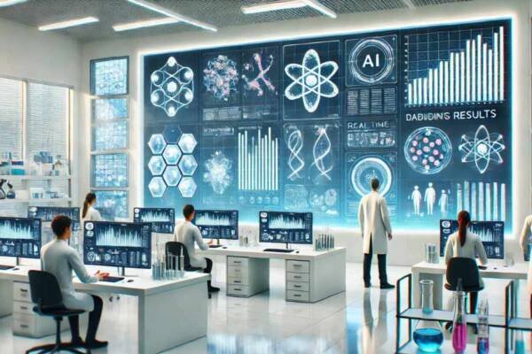 inteligencia artificial analizando fórmulas para nuevos materiales de construcción