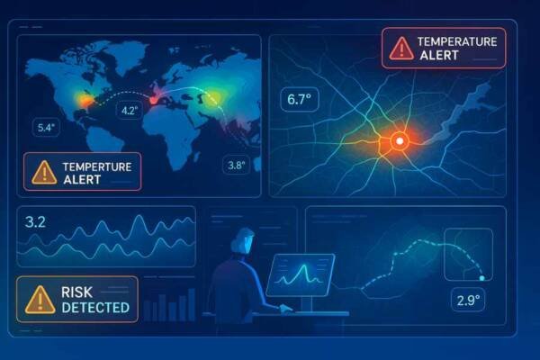 Plataforma de monitoreo de temperatura en tiempo real con datos y alertas automatizadas gracias a la inteligencia artificial.