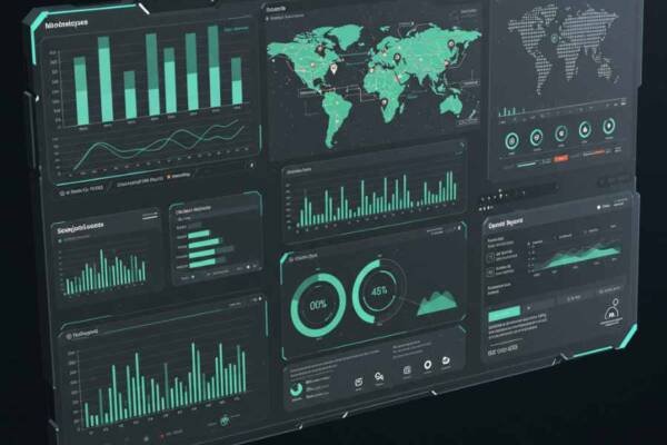 Dashboard interactivo mostrando el progreso de un proyecto arqueológico gestionado con IA.