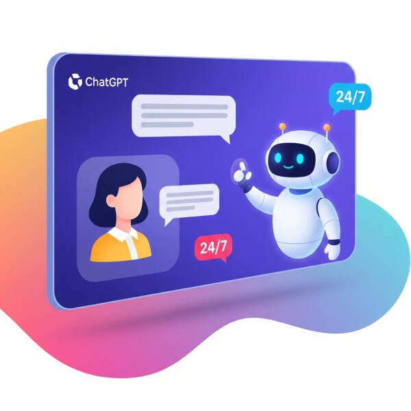 Asistente virtual de IA interactuando con un cliente para resolver dudas de manera r谩pida.