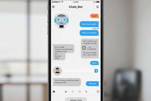 Interfaz de chatbot o asistente virtual atendiendo consultas de clientes en una tienda online.